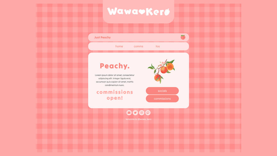 Just peachy Info and commission website